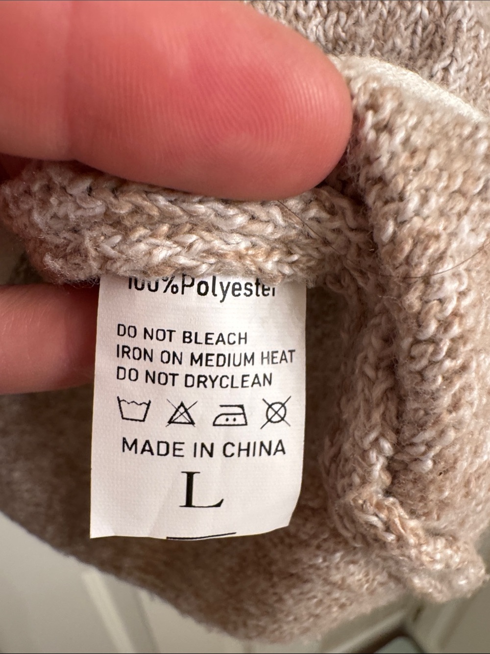Relaxed Taupe Crewneck Sweater with Cream Trim SO SOFT - Picture 2 of 3